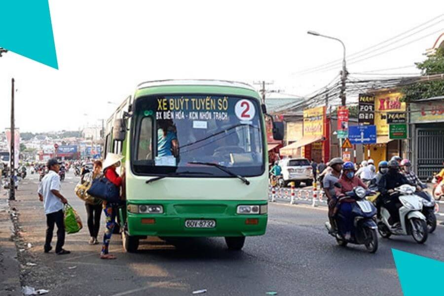 Hệ thống xe buýt tại bến xe Biên Hòa