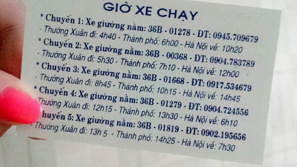 Hệ thống xe chạy nhà xe Hiền Lan