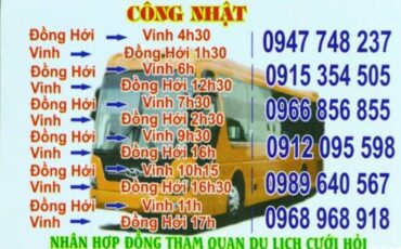 Nhà xe Công Nhật – Địa chỉ, SĐT liên hệ, giá vé, dịch vụ xe