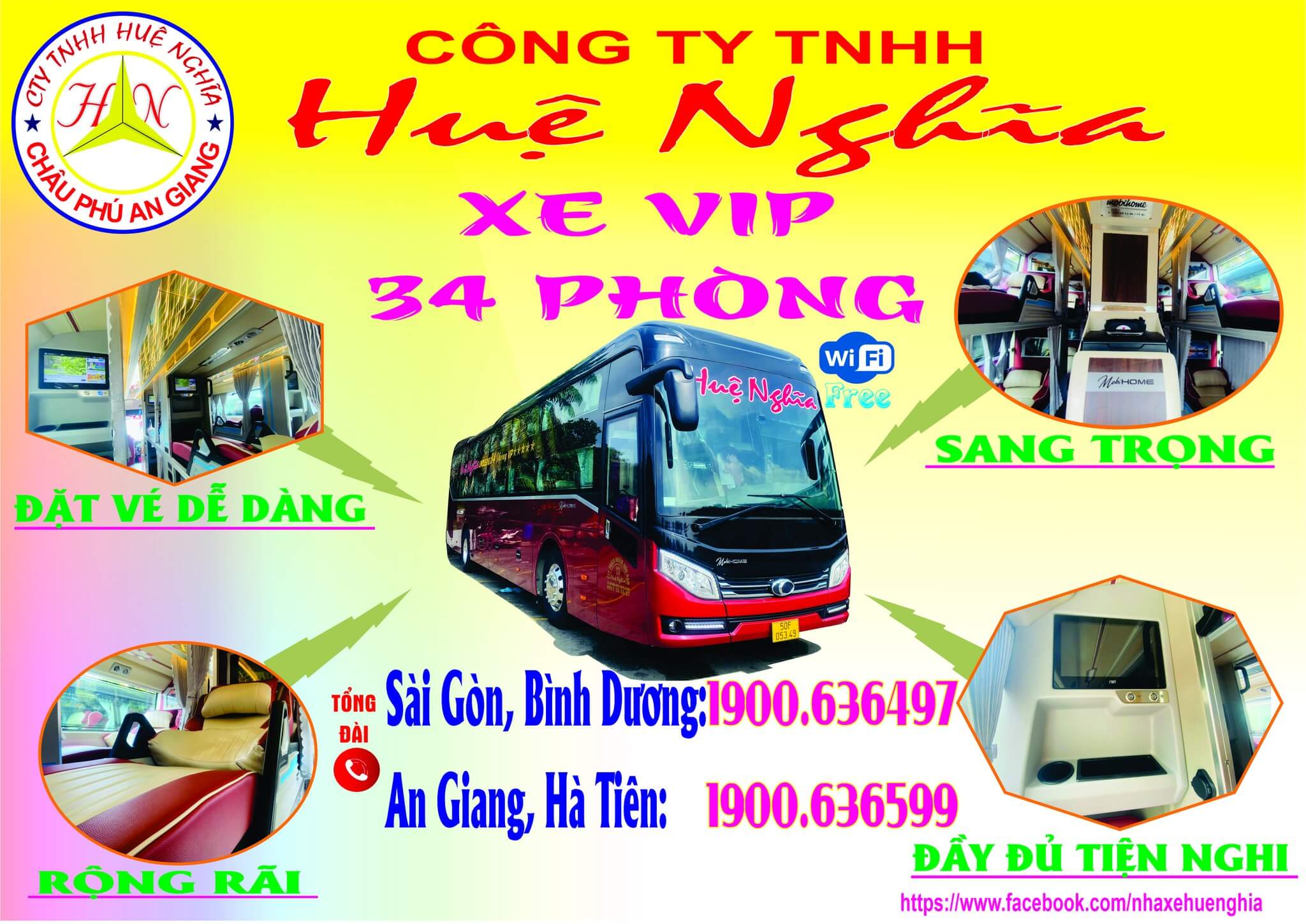 Hệ thống hoạt động nhà xe Huệ Nghĩa