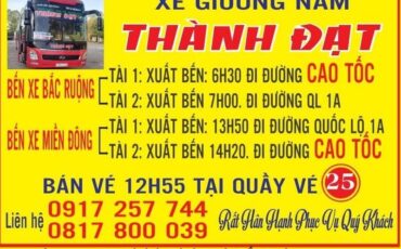 Nhà xe Thành Đạt – Địa chỉ, giá vé, SĐT liên hệ, lịch trình