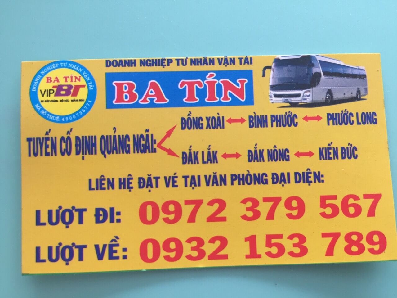 Hệ thống hoạt động nhà xe Ba Tín