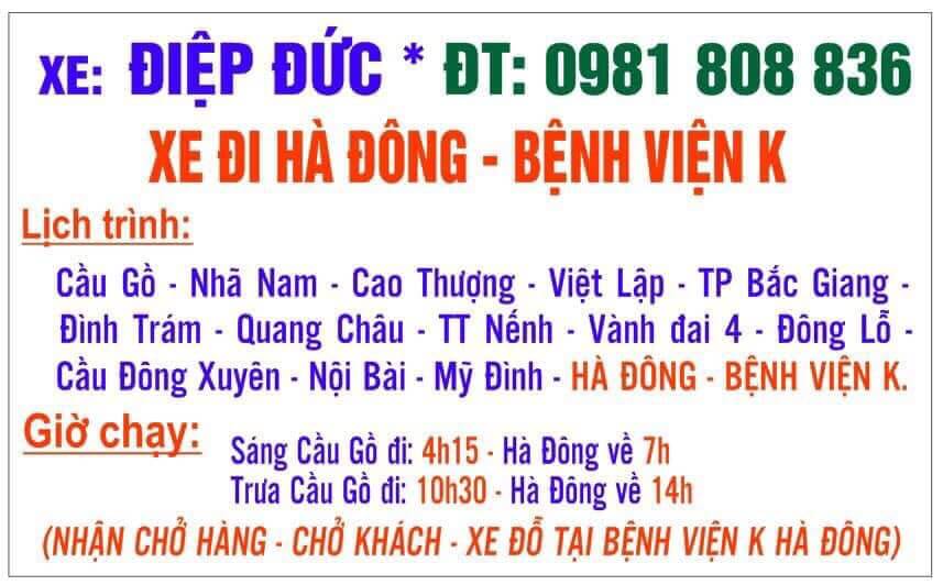 Hệ thống hoạt động nhà xe Điệp Đức