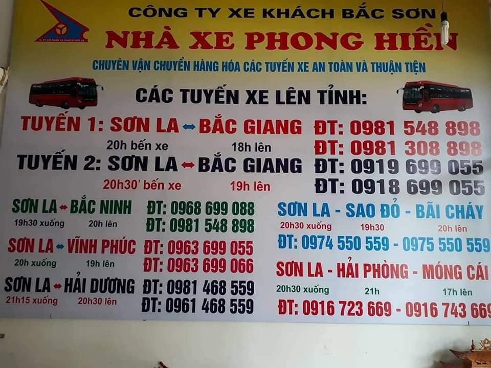 Hệ thống hoạt động nhà xe Phong Hiền