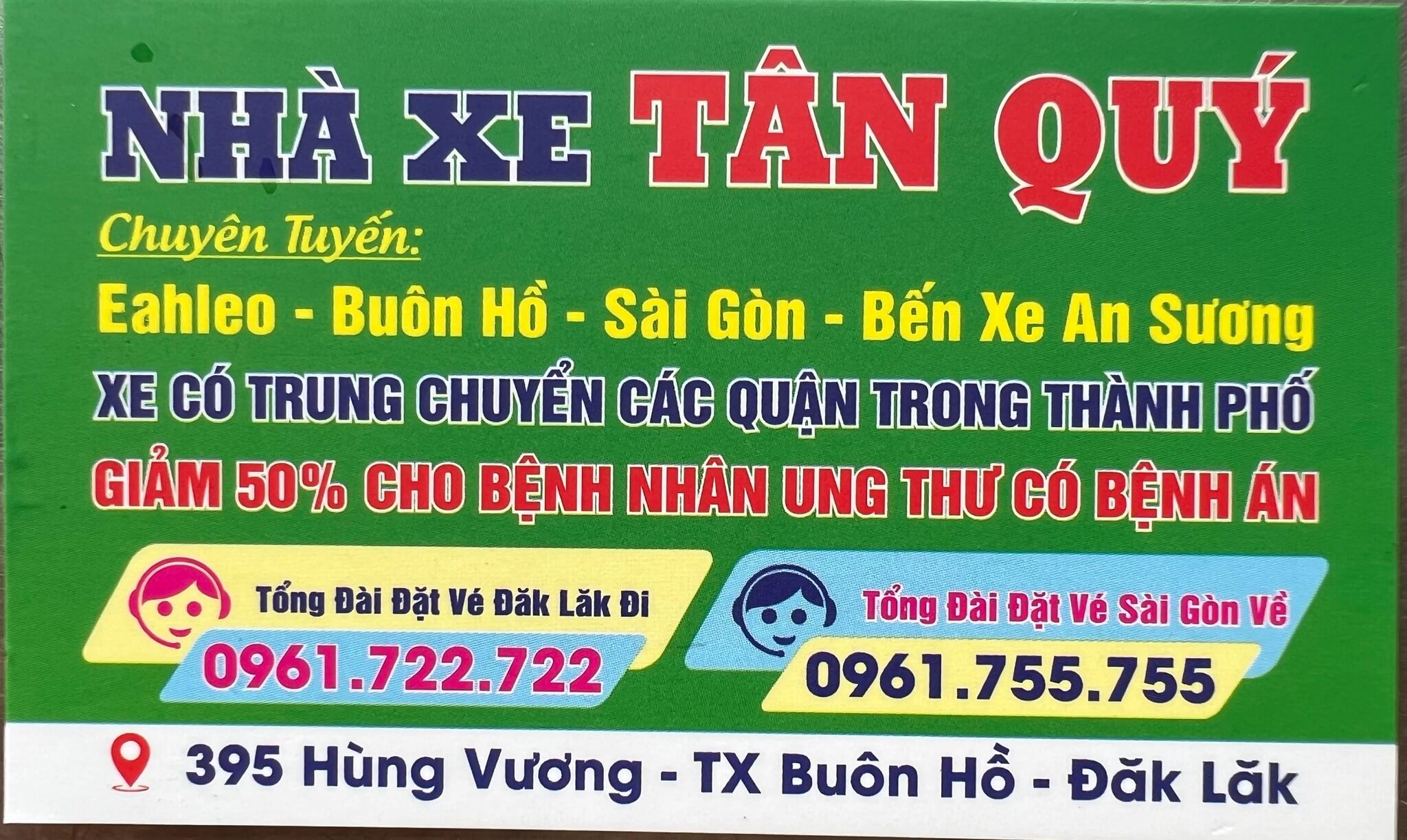 Hệ thống hoạt động nhà xe Tân Qúy