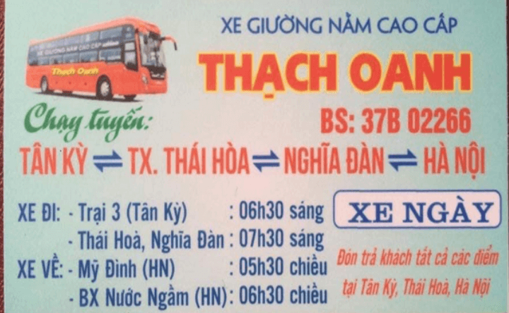 Hệ thống hoạt động nhà xe Thạch Oanh