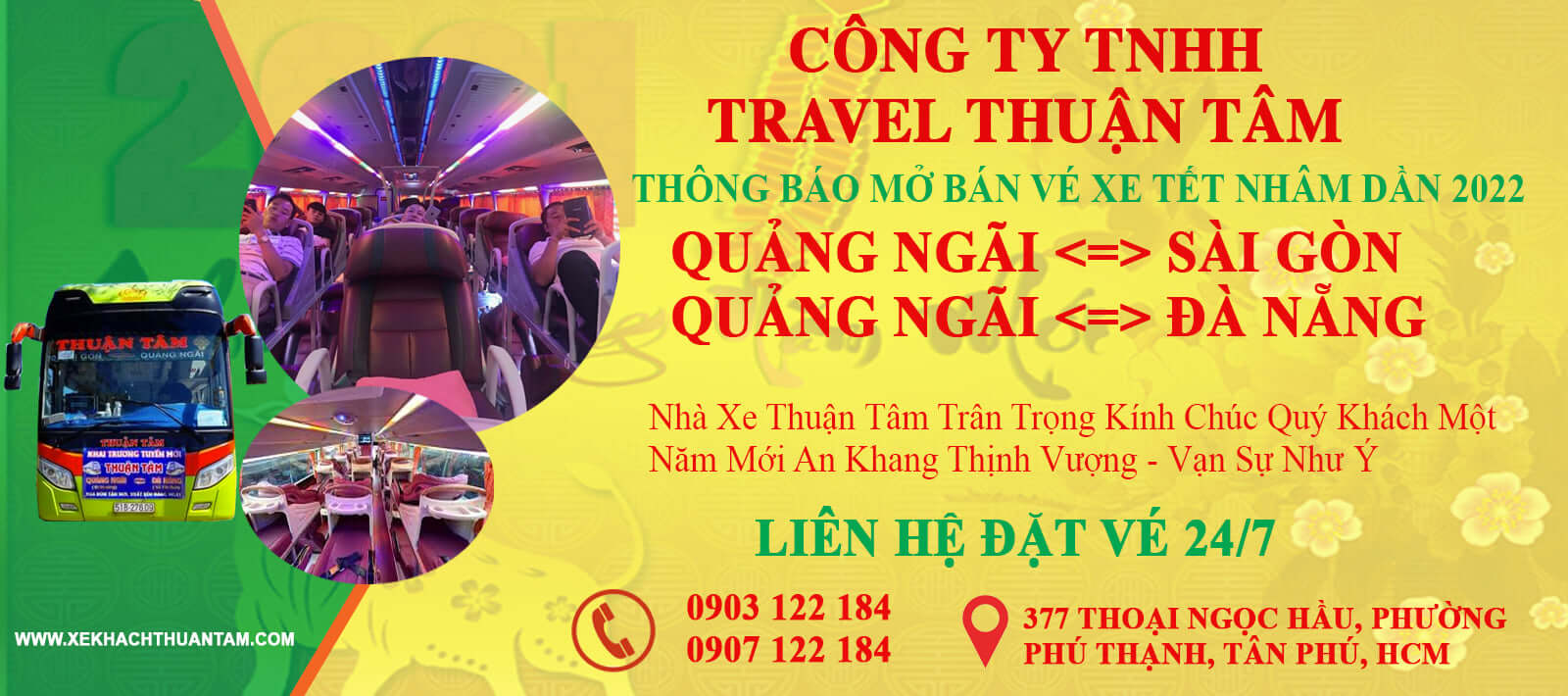 Hệ thống hoạt động nhà xe Thuận Tâm