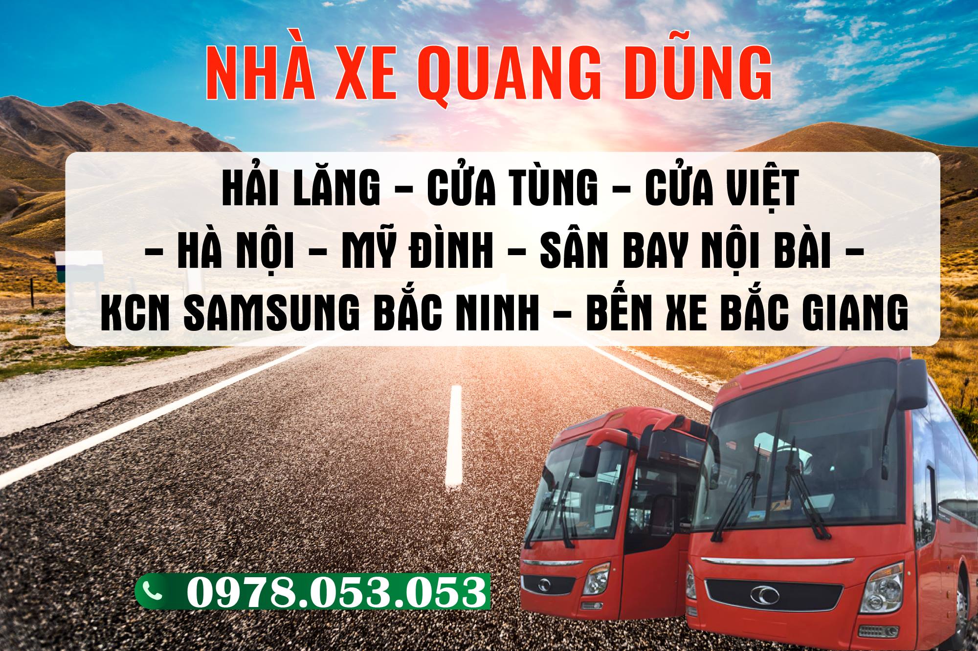 Hệ thống hoạt động nhà xe Quang Dũng